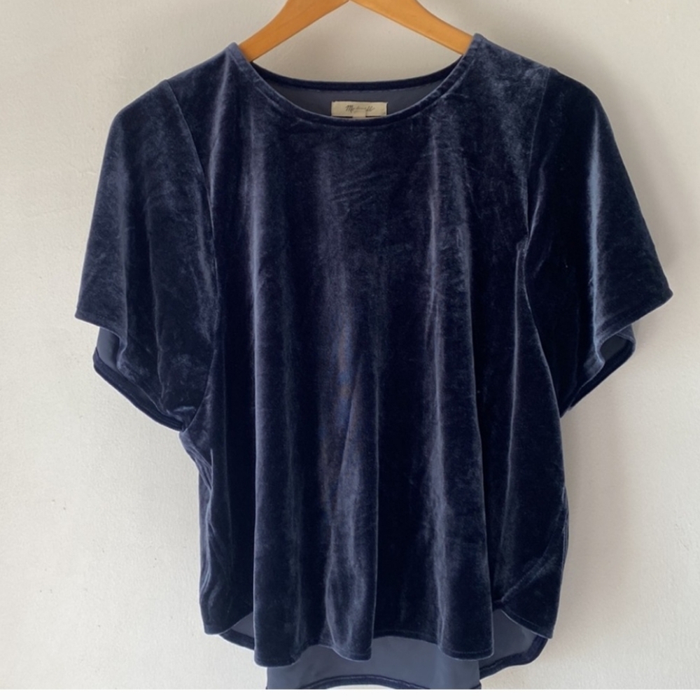 Madewell M Velvet Butterfly Top